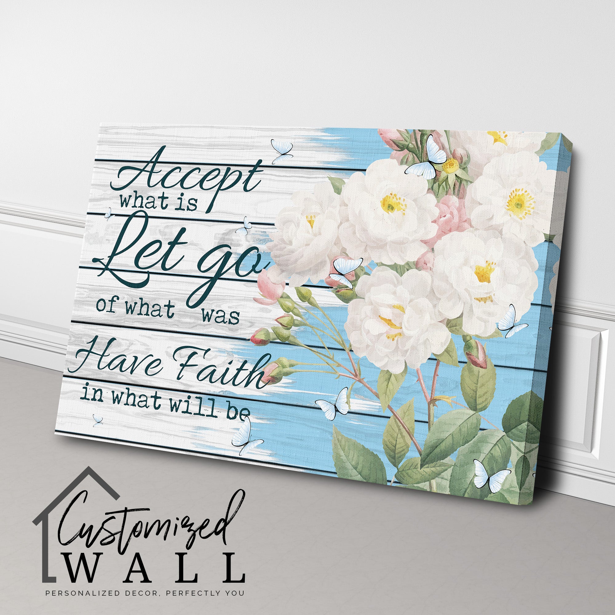 Personalized Floral Wrapped Canvas Art - Inspirational Quote on Quality Canvas for Home Decor and Thoughtful Gifts - Image 3