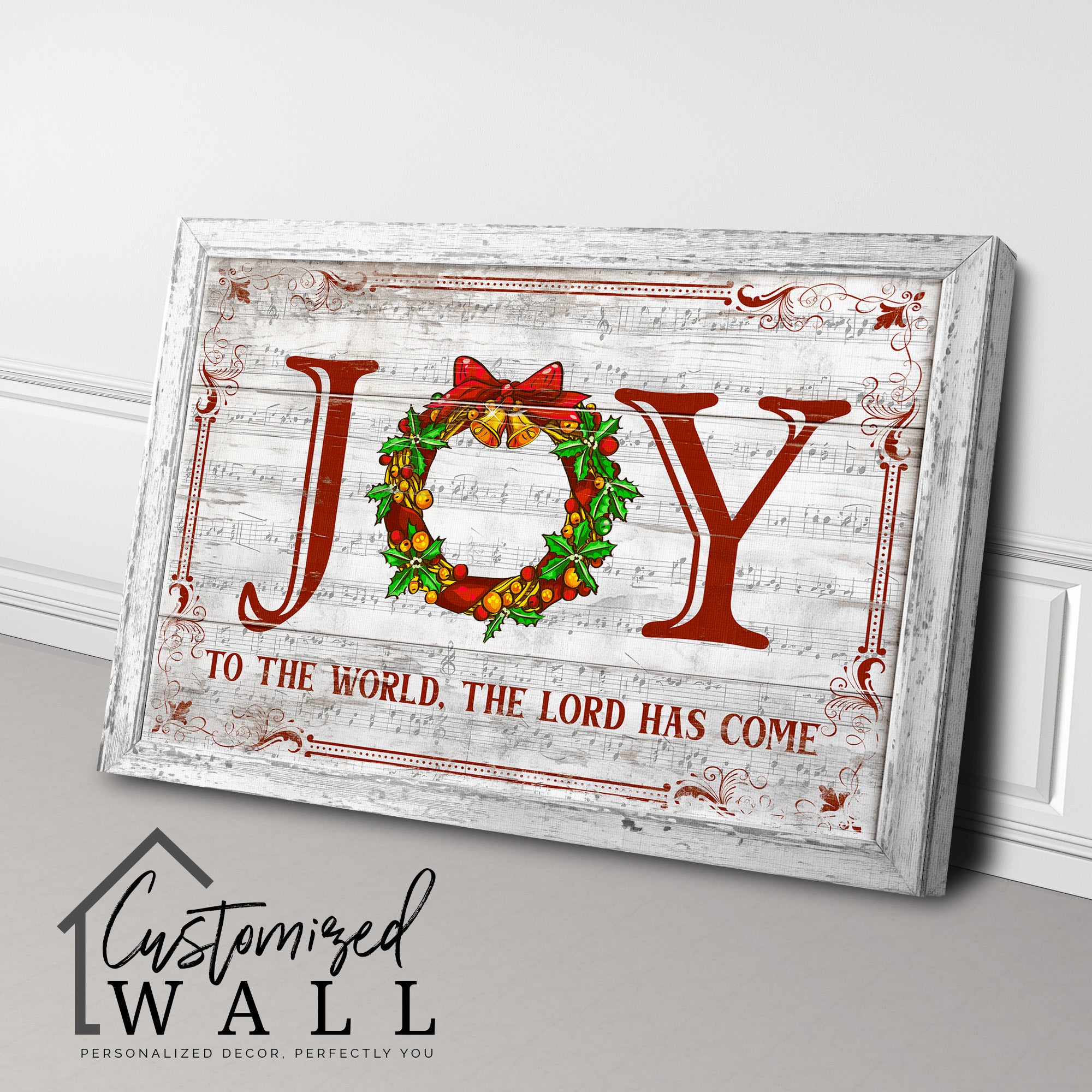 Personalized "Joy to the World" Handmade Wrapped Canvas: Festive Seasonal Art for Home Décor and Gifting - Image 3