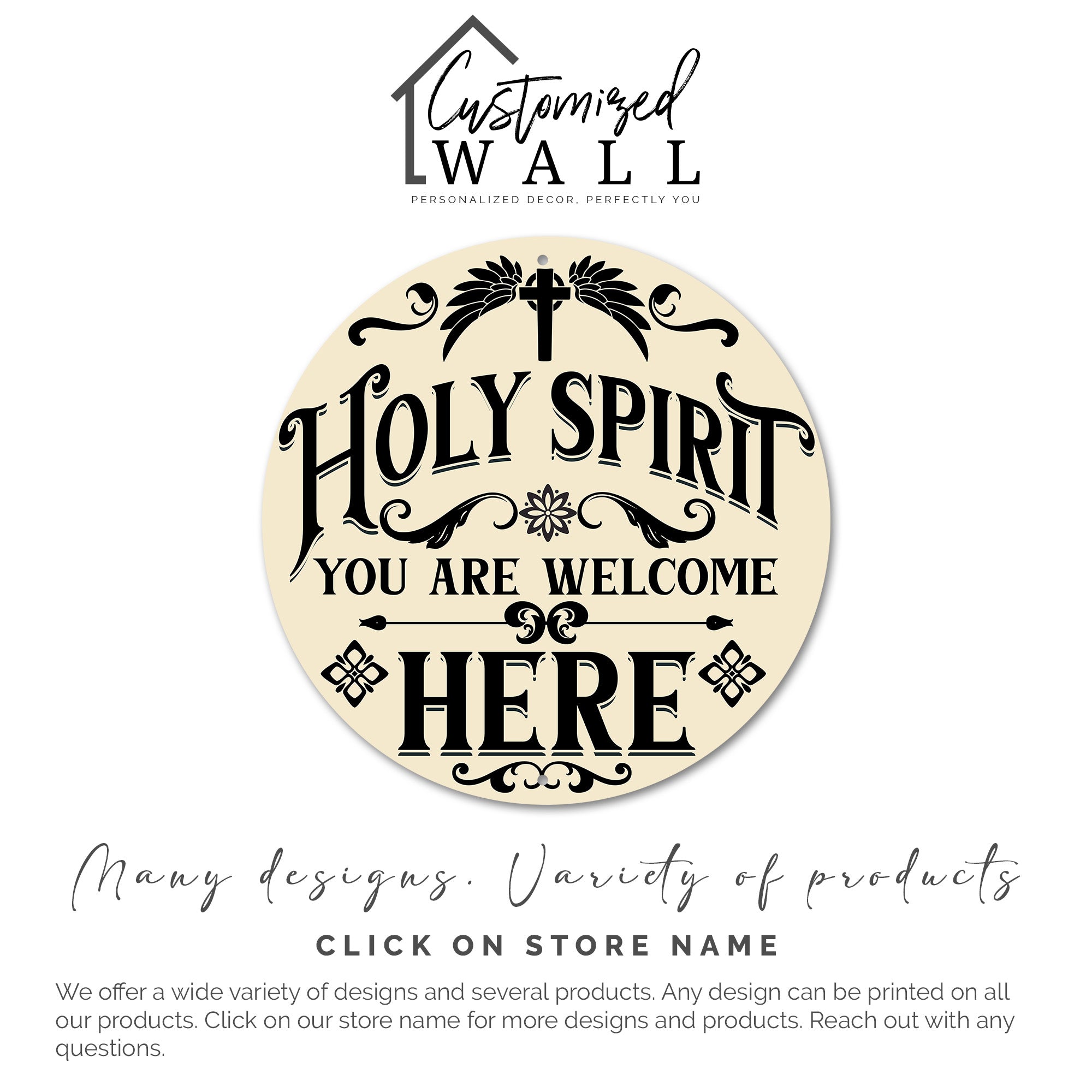 Personalized Holy Spirit Metal Sign - Inspirational Decor with Custom Options for Spiritual Homes and Gift-Giving - Image 3
