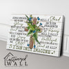 Personalized Inspirational Canvas Art with Cross and Floral Accents – Perfect for Home Decor, Gifts, and Spiritual Encouragement - Image 3