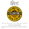 Personalized Yellowstone Train Station Metal Sign - Custom Round Home Decor with Rustic Mountain Design in Vibrant Yellow - Image 3