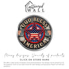 Personalized Patriotic Metal Wall Sign - "God Bless America" - Customizable Round Decor for Home or Gift - Image 3