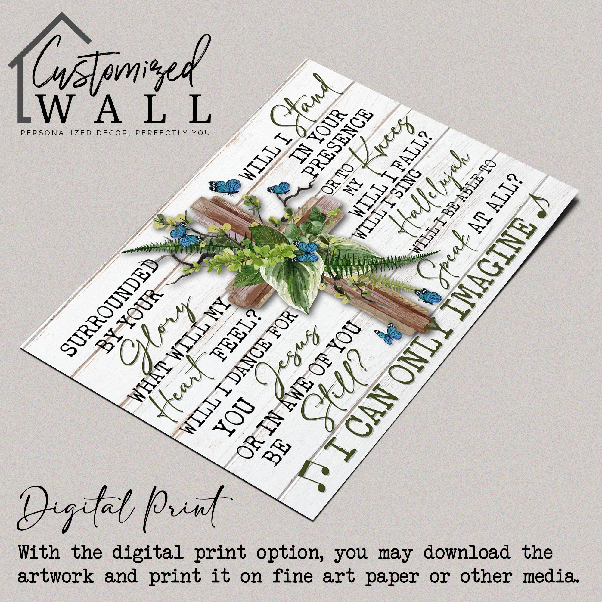 Personalized Inspirational Canvas Art with Cross and Floral Accents – Perfect for Home Decor, Gifts, and Spiritual Encouragement - Image 4