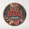 Personalized BBQ Area Metal Sign - Custom Round Grill Decor for Outdoor Enthusiasts and Gift Giving - Image 4