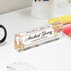 Personalized Floral Acrylic Desk Nameplate - Elegant Custom Gift for Office Decor, Moms, and Customer Service Managers - Image 4