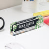 Personalized Floral Acrylic Desk Block - Custom Nameplate for Directors, Elegant Office Decor Gift - Image 4