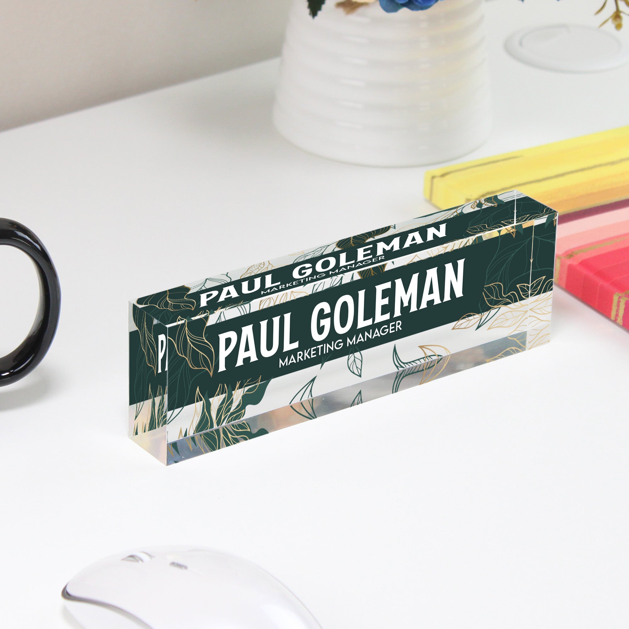 Personalized Acrylic Desk Nameplate - Custom Handmade Office Decor for Professionals & Gift Giving - Image 4