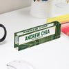 Personalized Acrylic Desk Block - Custom Name and Title Display with Elegant Green Pattern for Mathematicians - Image 4