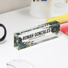 Customizable Acrylic Desk Name Plate with Elegant Floral Design – Perfect Gift for Executives and Home Offices - Image 4