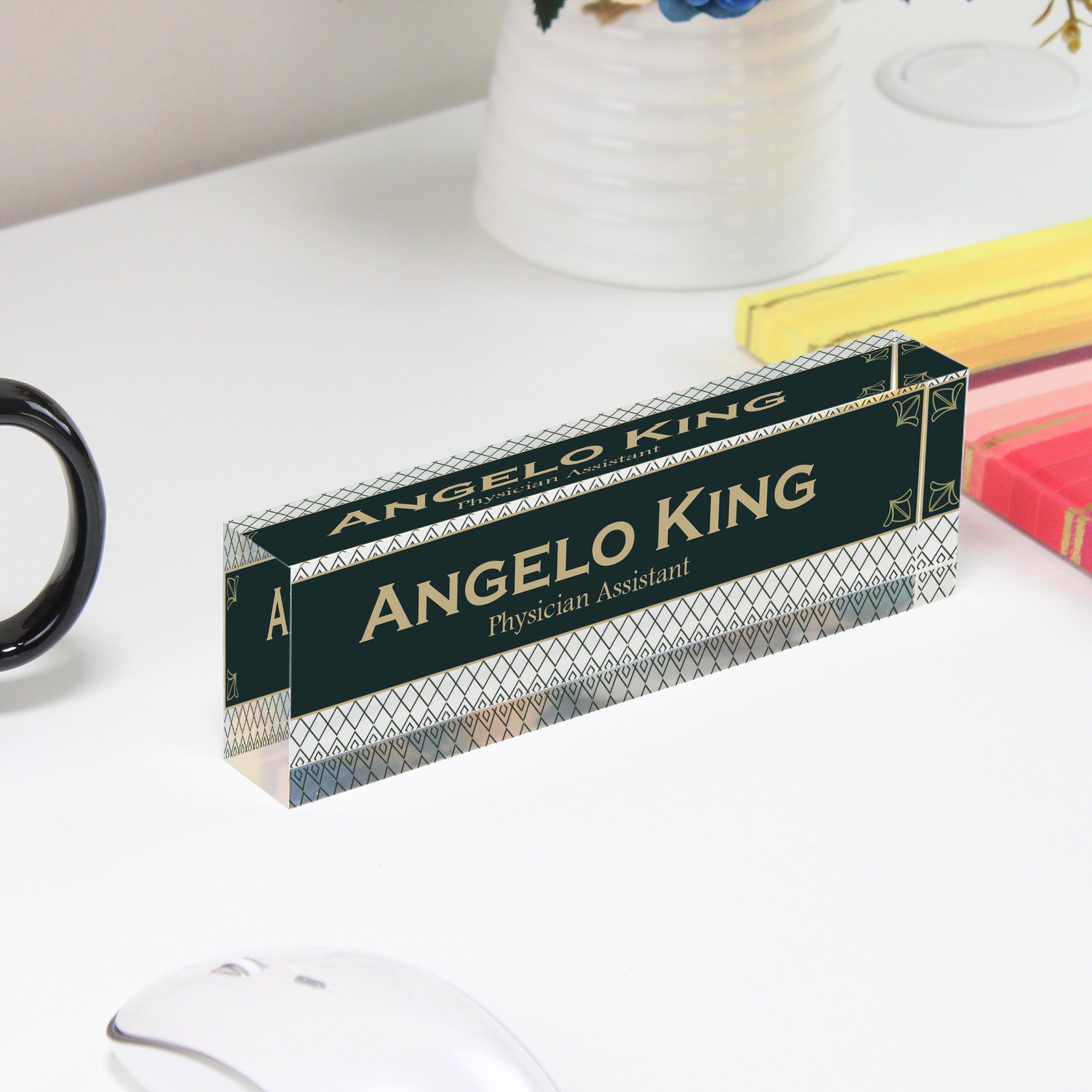 Personalized Acrylic Desk Name Plate – Elegant Handmade Design for Professionals and Gift-Giving - Image 4
