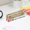 Customized Acrylic Desk Block - Elegant Floral Design with Personalization for Recruiters - Perfect Gift for Professionals - Image 4