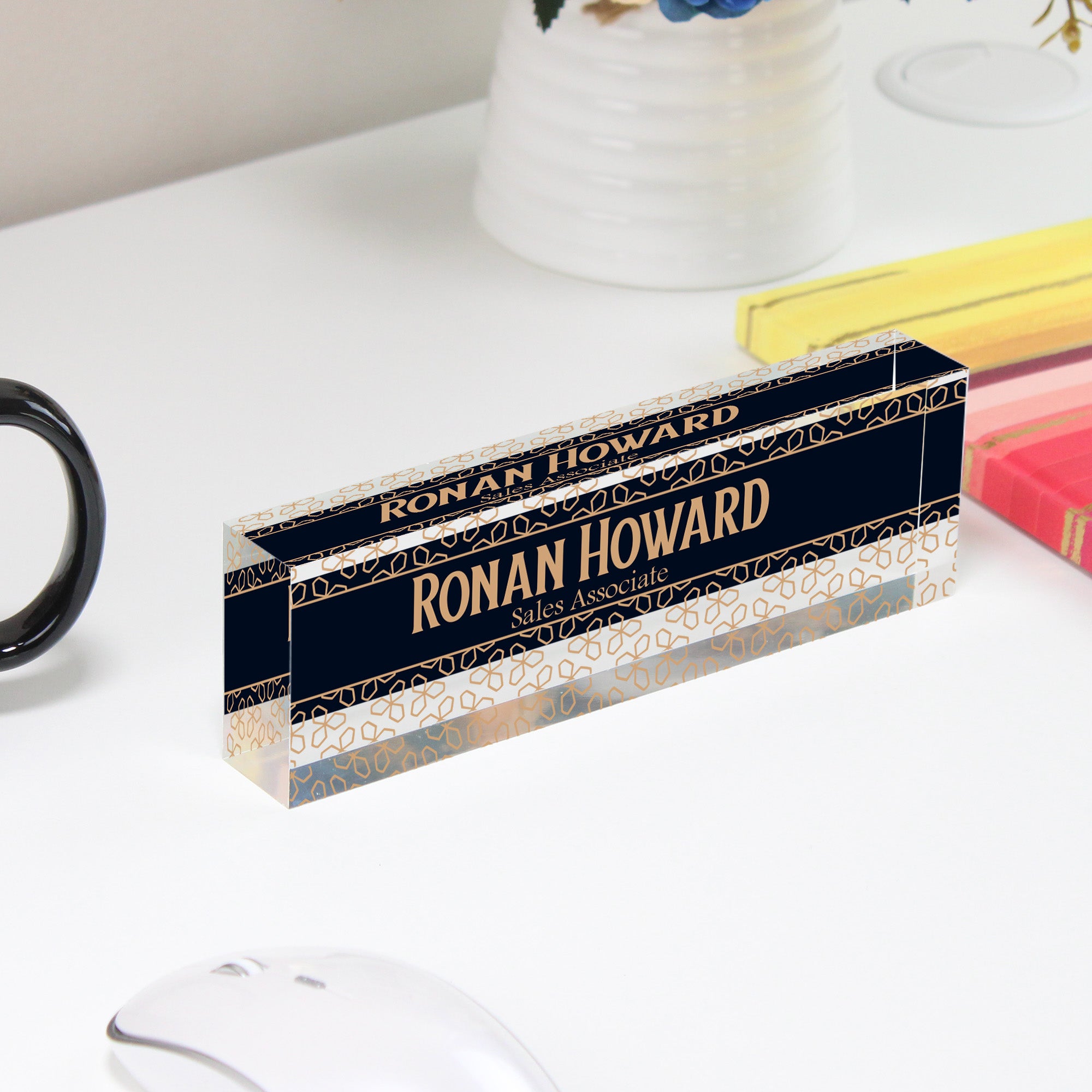 Elegant Personalized Acrylic Desk Block - Custom Nameplate for Professionals and Gift Occasions - Image 4