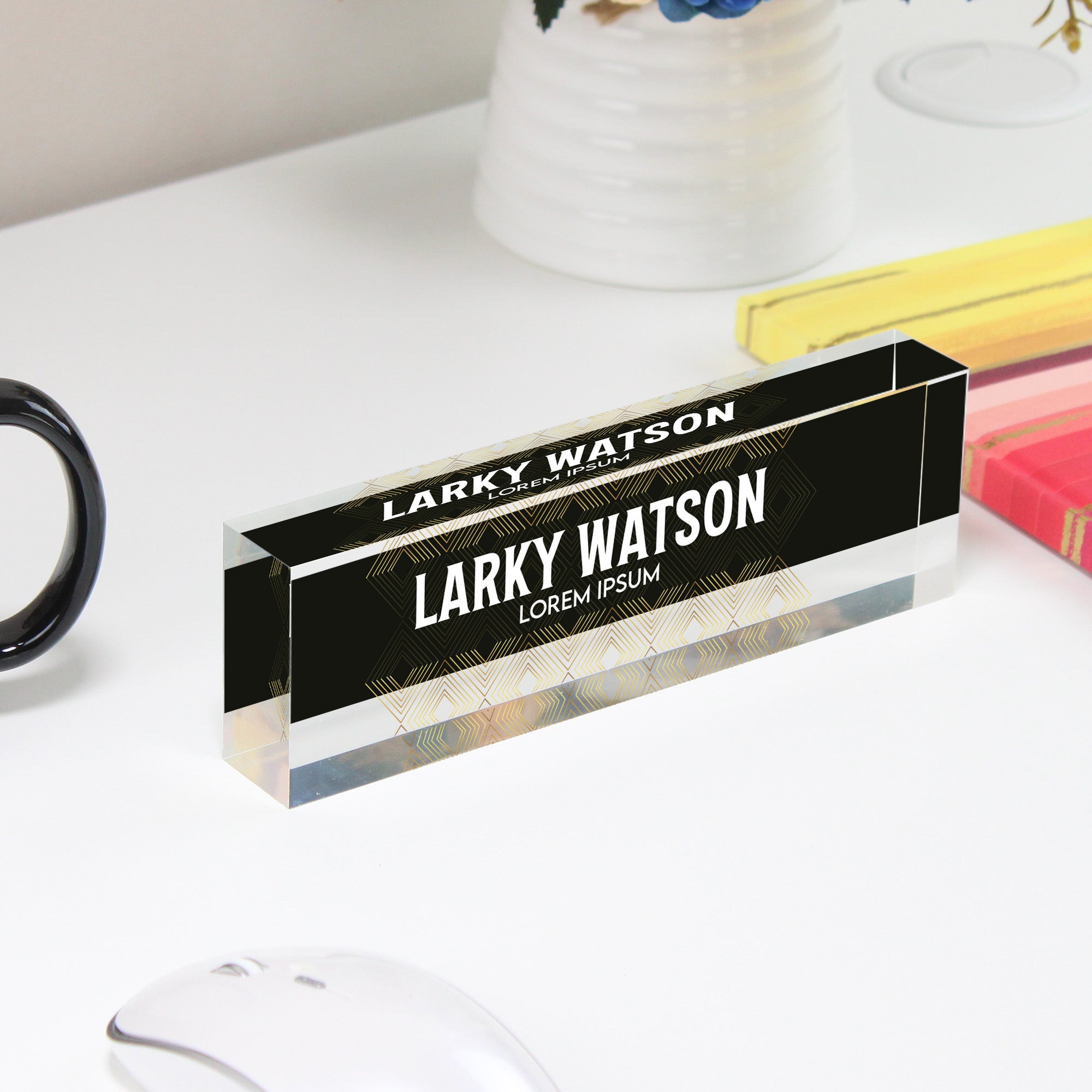 Personalized Acrylic Desk Name Plate – Elegant Custom Office Decor, Perfect Gift for Professionals and Graduates - Image 4