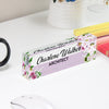 Personalized Floral Acrylic Desk Name Plate - Custom Architect Block with Lily and Orchid Design for Office Decor - Image 4