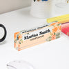 Personalized Floral Acrylic Desk Block - Custom Nameplate for Cosmetologist - Unique Handmade Gift for Beauty Professionals - Image 4