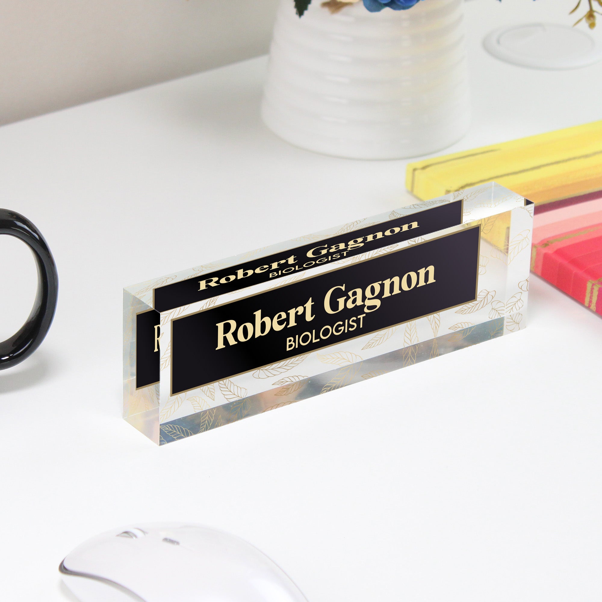 Personalized Acrylic Desk Nameplate - Custom Engraved Office Decor for Professionals, Teachers & More - Image 4