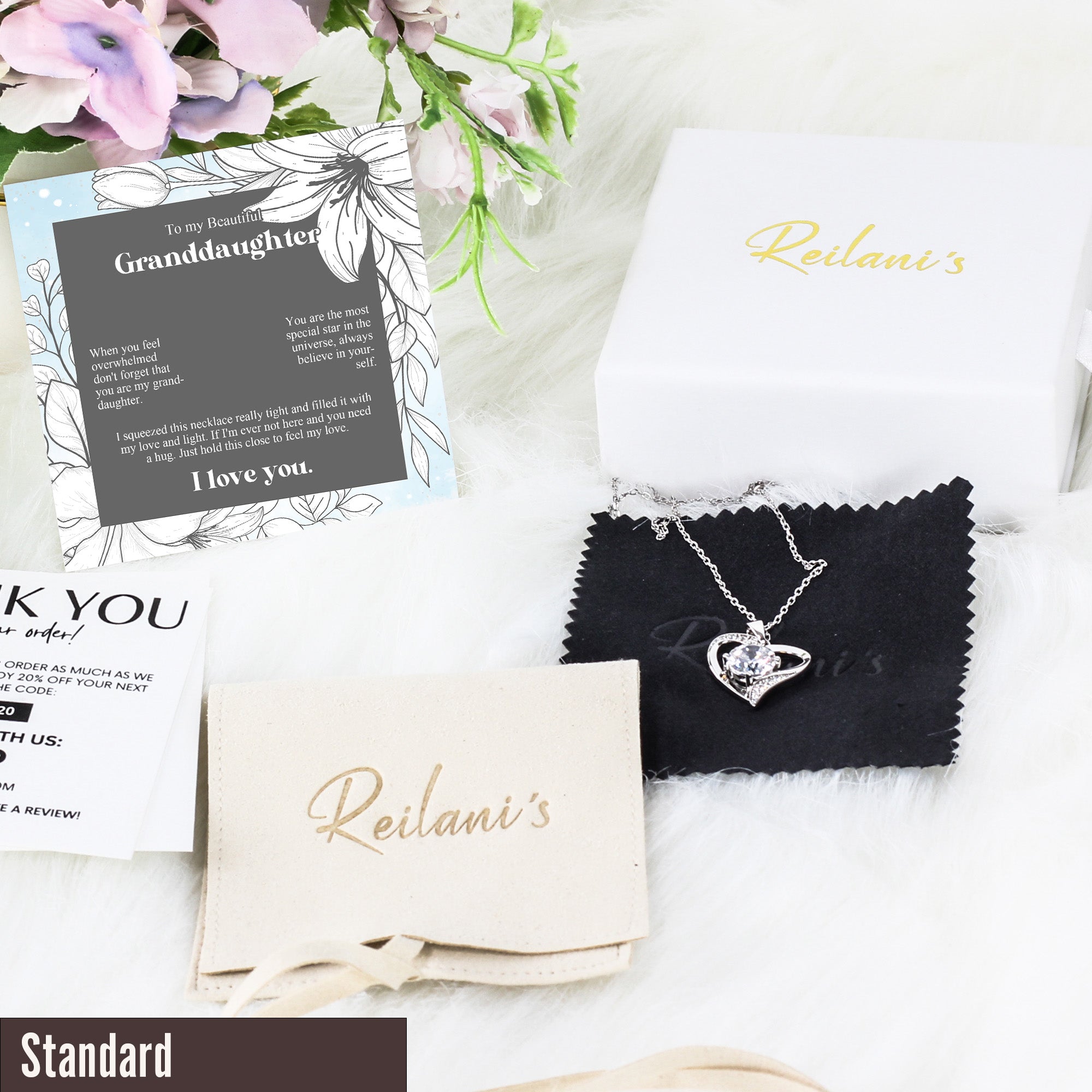 Personalized Granddaughter Necklace with Inspirational Message Card - Premium Silver Knot Pendant for Emotional Connection and Thoughtful Gift-Giving - Image 4