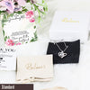 Personalized "To My Granddaughter" Necklace Gift – Elegant Silver Knot Design with Heartfelt Message Card - Image 4