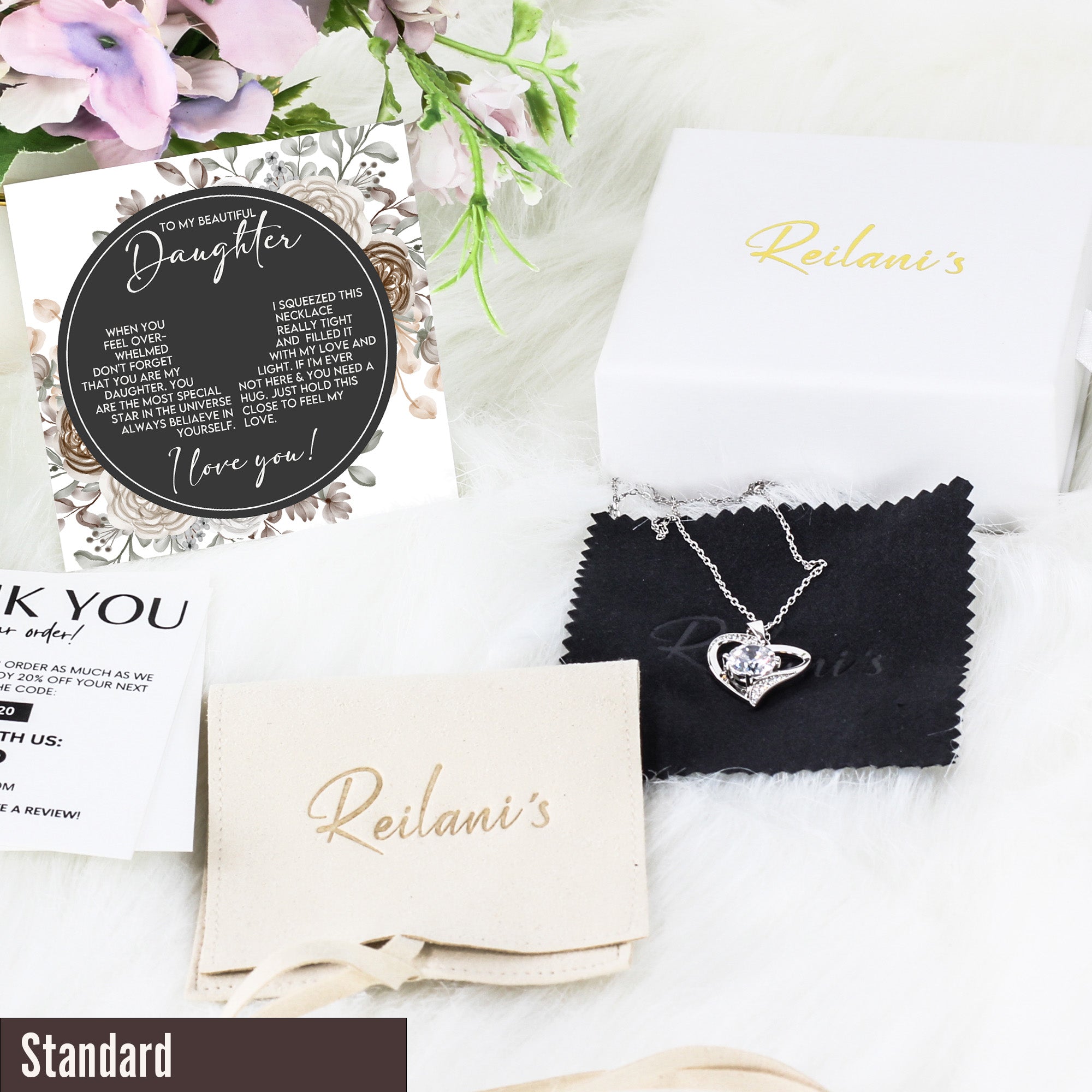 Personalized Daughter Necklace with Heartfelt Message Card - Elegant Knot Design, Premium Silver Craftsmanship - Ideal for Birthdays & Special Occasions - Image 4