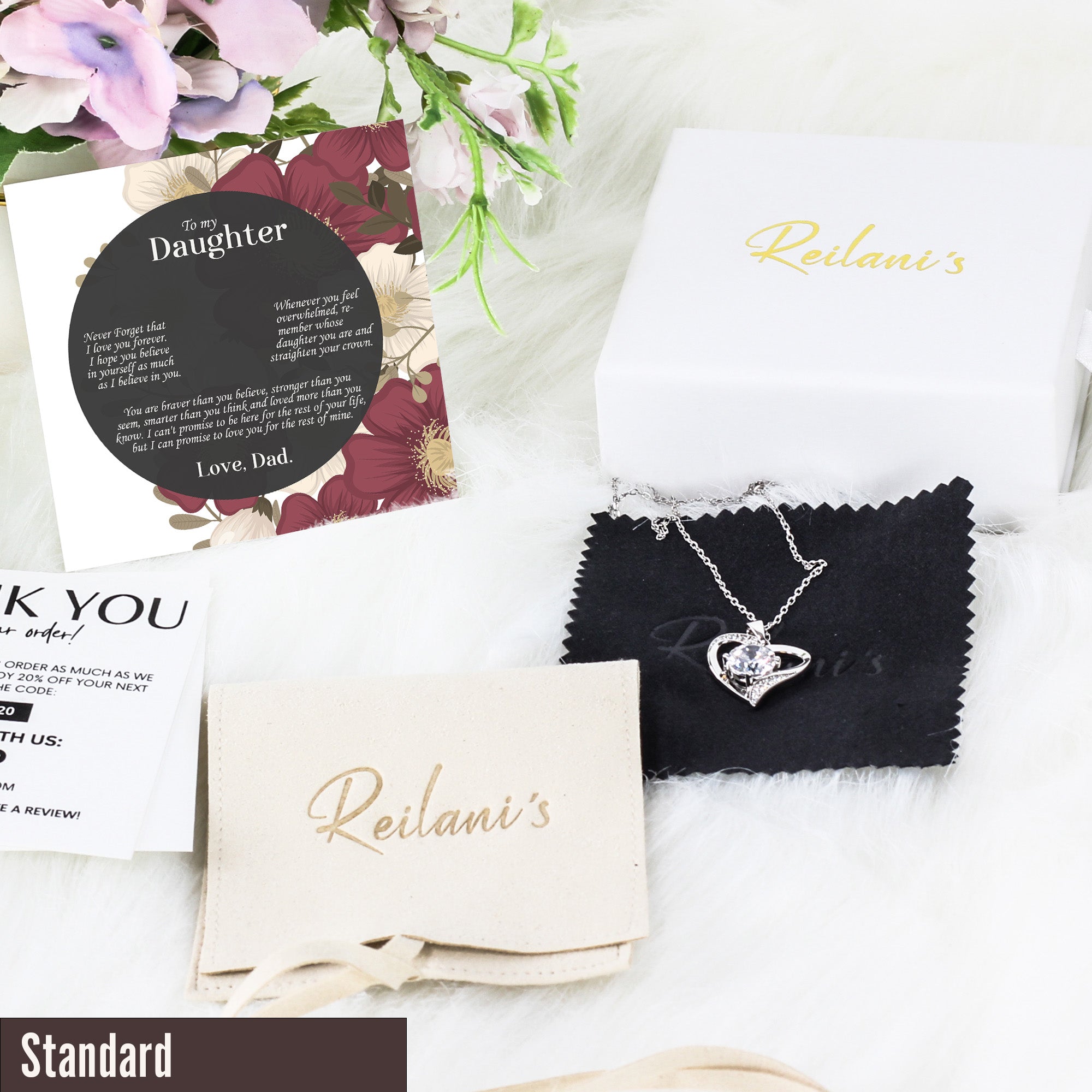 Personalized Infinity Knot Necklace with Heartfelt Message Card - Crafting Lasting Connections for Daughters - Image 4