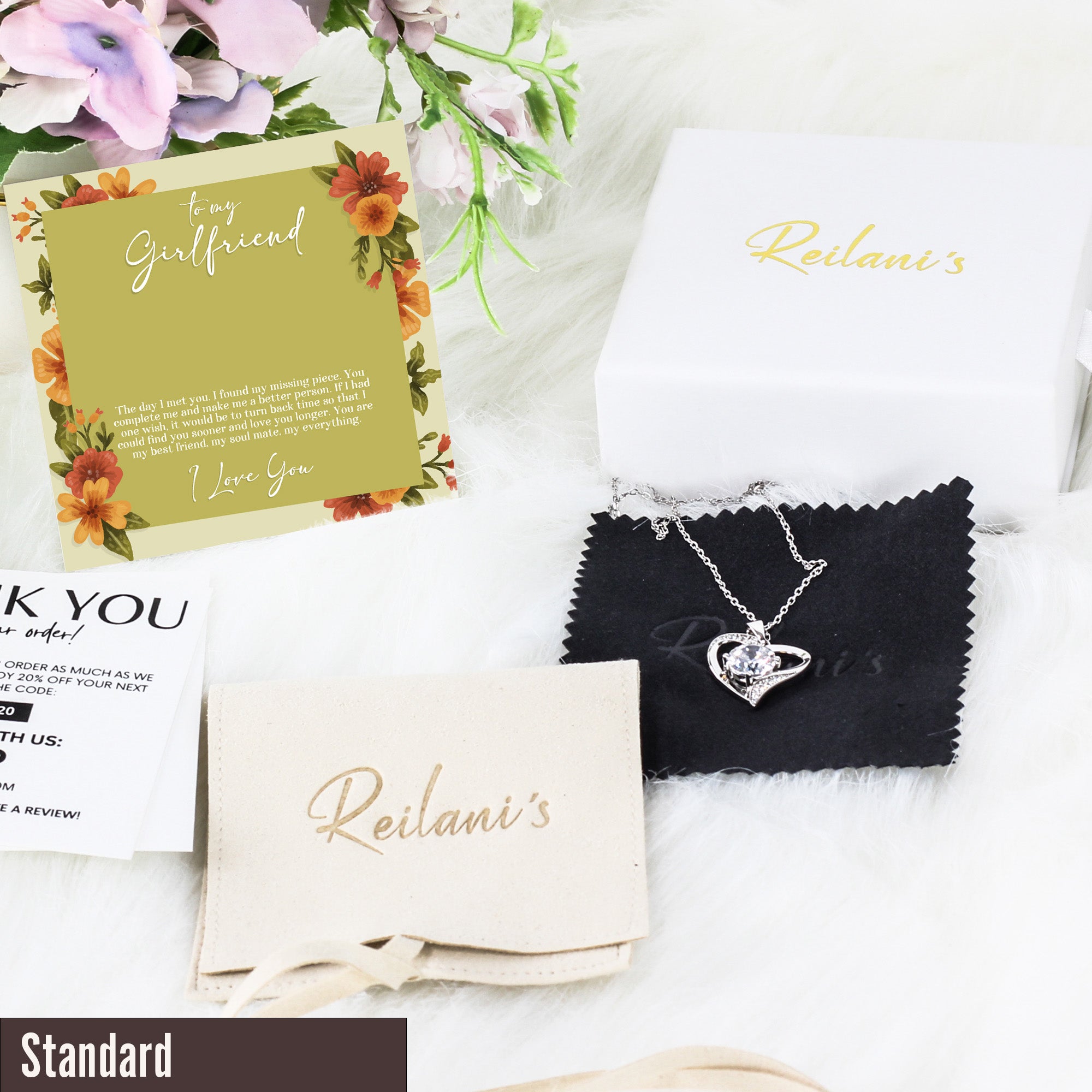 Personalized Girlfriend Necklace with Heartfelt Message Card – Elegant Knot Design for Special Occasions - Image 4