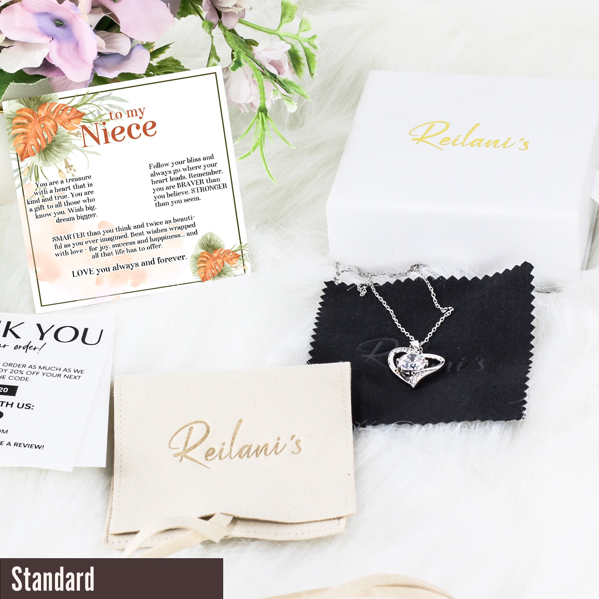 Heartfelt "To My Niece" Necklace - Personalized Gift with Inspirational Message Card and Elegant Design - Image 4
