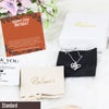 Celebrate Her Milestone: Personalized 13th Birthday Message Card Necklace with Silver Knot Pendant - Image 4