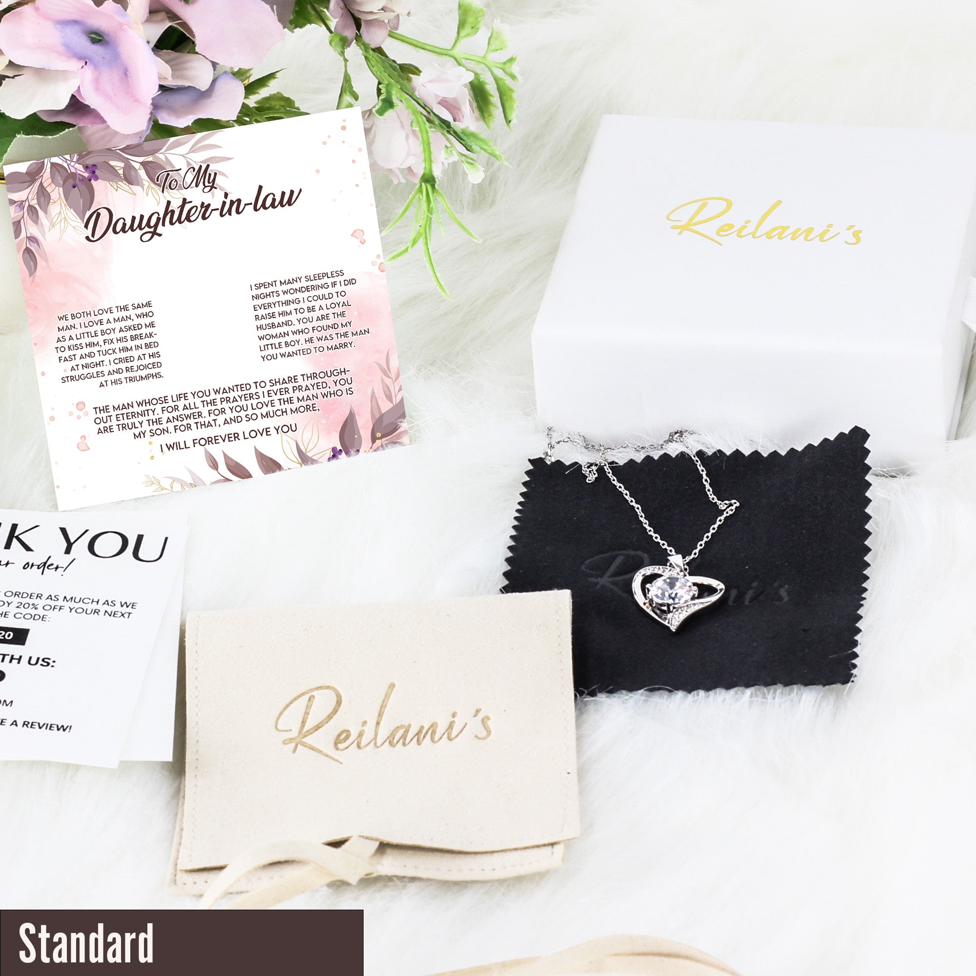 Elegant Personalized Daughter-in-Law Necklace with Heartfelt Message Card - Perfect Wedding or Anniversary Gift - Image 4