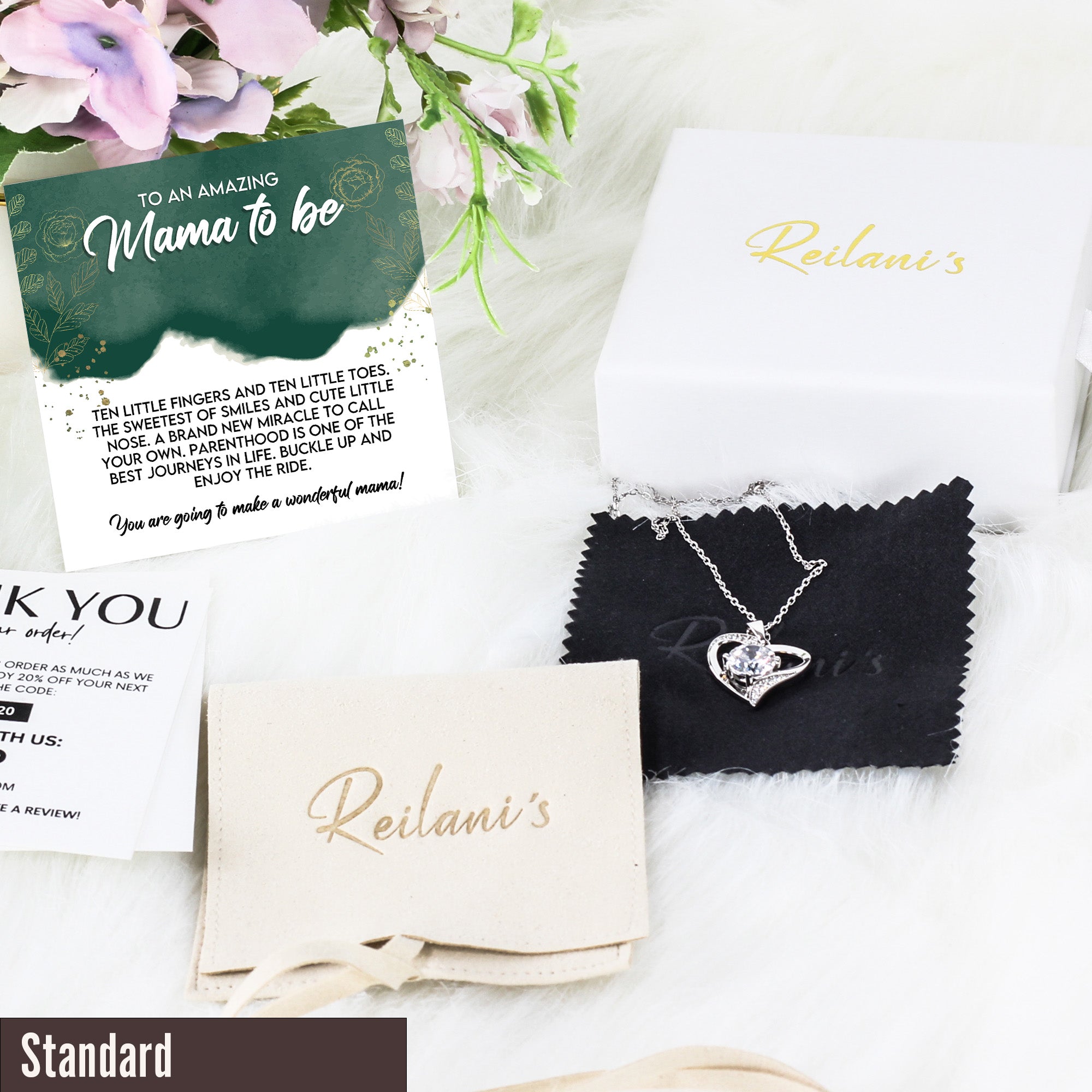 Personalized Mama-to-Be Necklace with Heartwarming Message Card – Celebrate Motherhood with Elegance and Love - Image 4