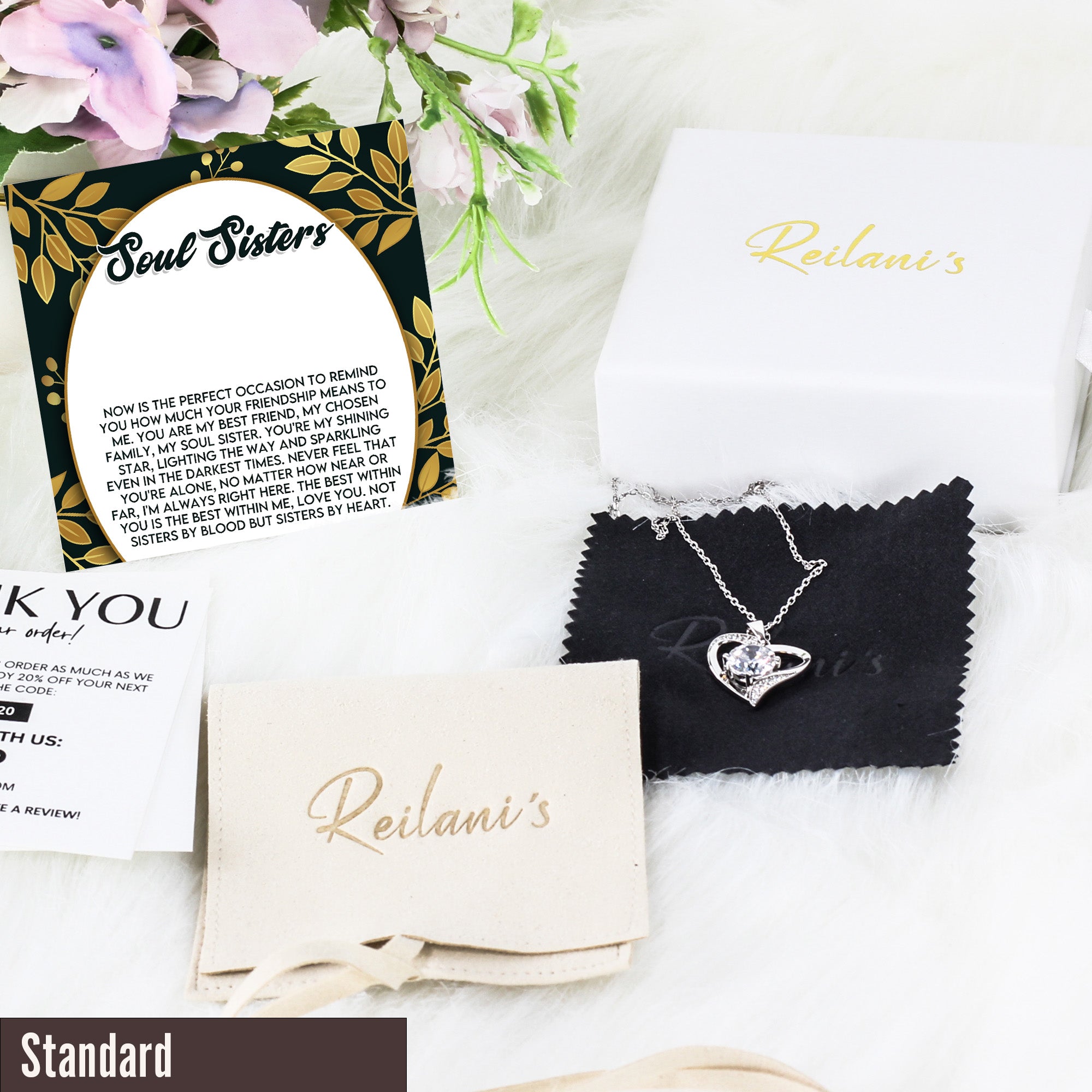 Soul Sisters Personalized Necklace with Heartfelt Message Card – Perfect Gift for Best Friends and Chosen Family - Image 4