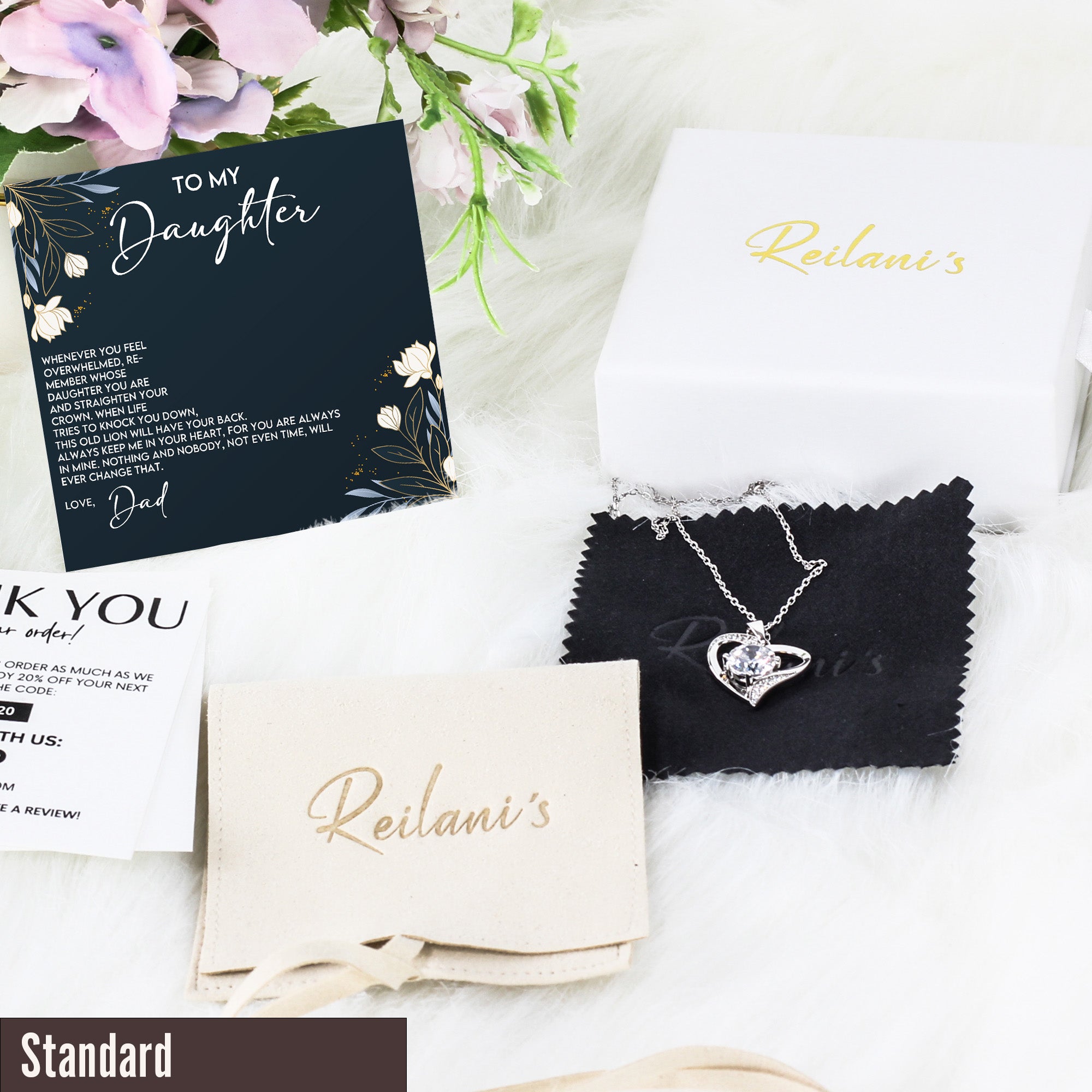 Personalized "To My Daughter" Infinity Knot Necklace – Sterling Silver Craftsmanship with Inspirational Message Card for Meaningful Gift-Giving - Image 4