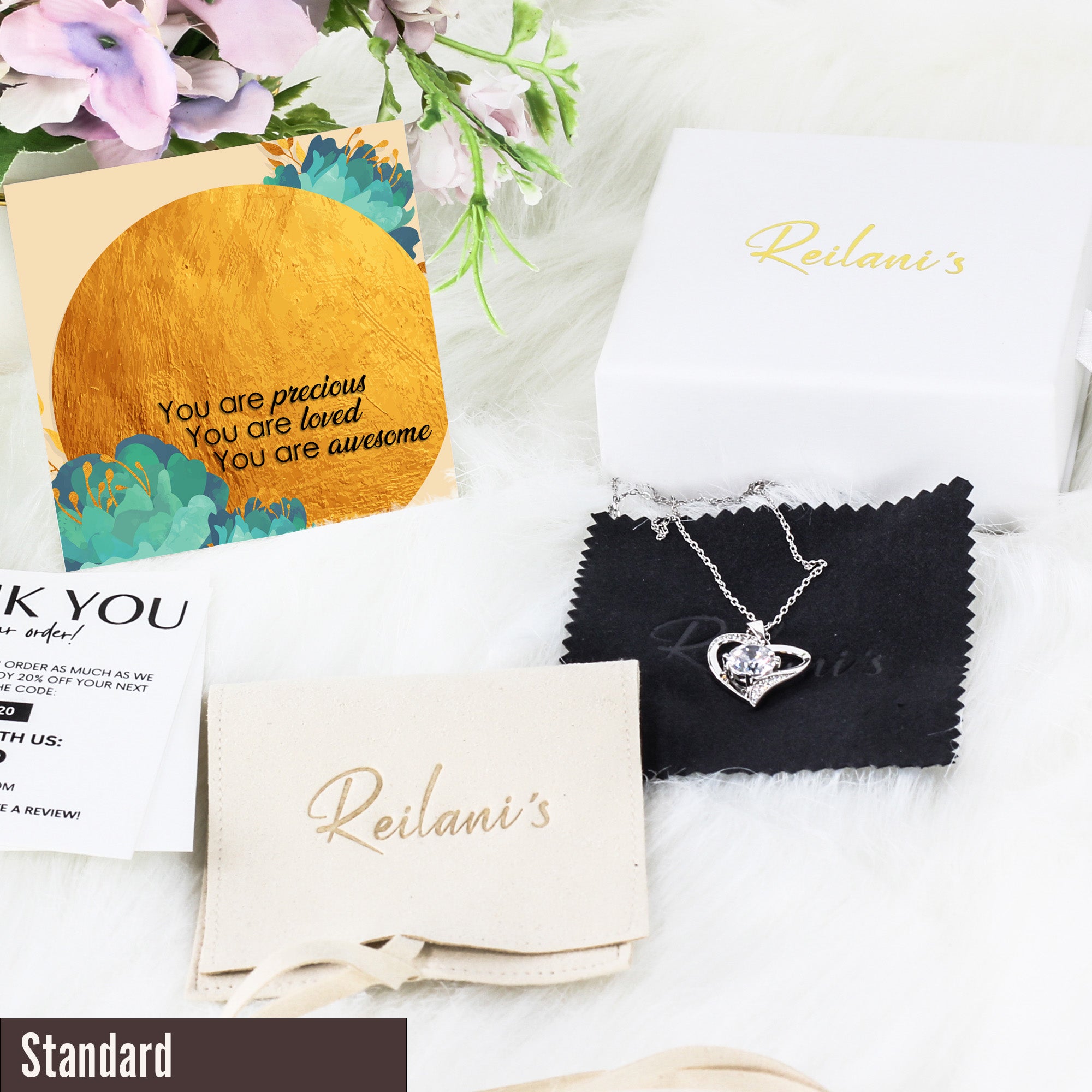 Exquisite Personalized Message Card Necklace - Sterling Silver Love Knot for Precious Moments, Perfect Gift for Loved Ones - Image 4