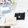 Personalized Maid of Honor Necklace with Heartfelt Message Card - Customizable Silver Knot Pendant for Cherished Memories - Image 4