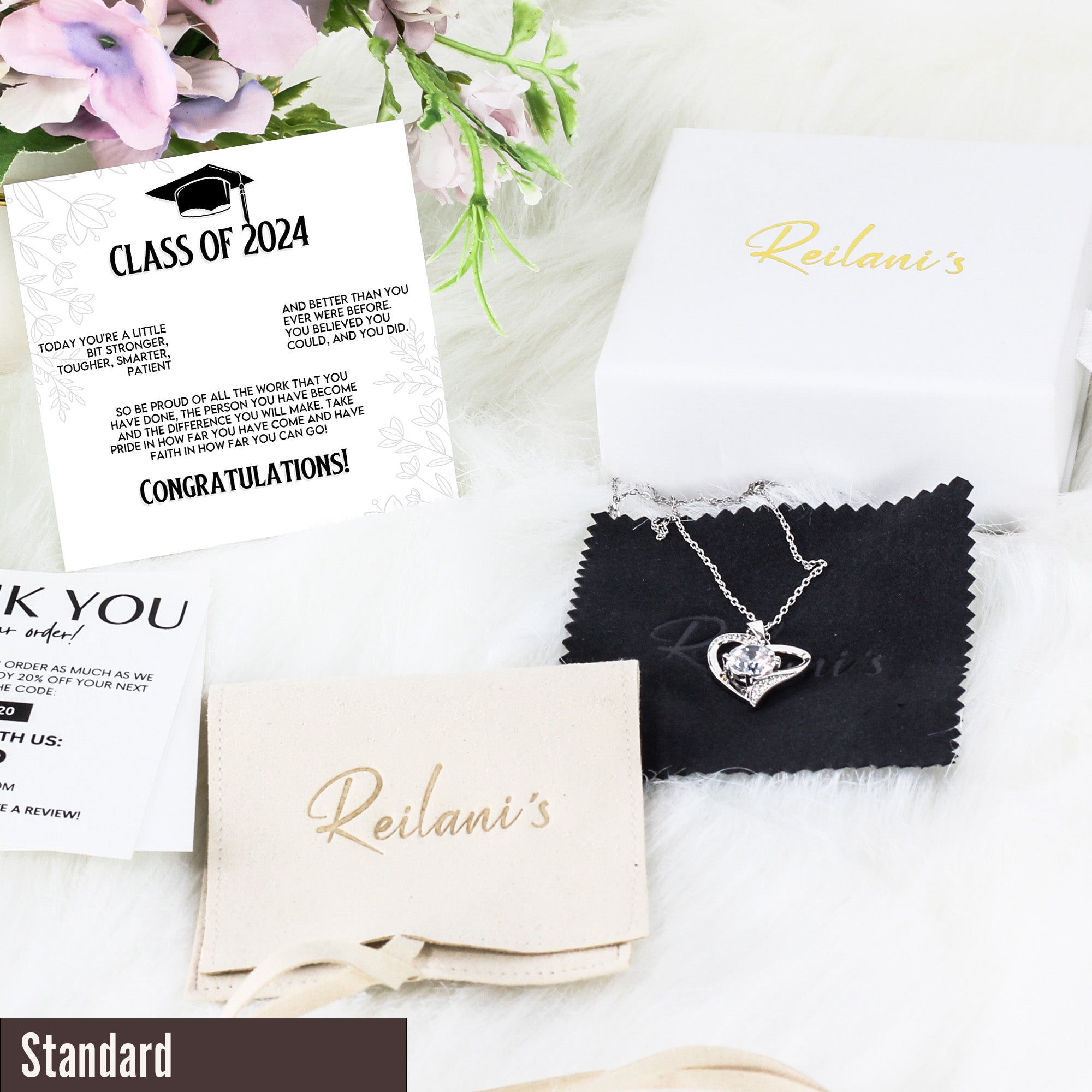 Personalized Graduation Necklace Gift with Inspirational Message for Class of 2024 - Custom Jewelry Keepsake for Students - Image 4