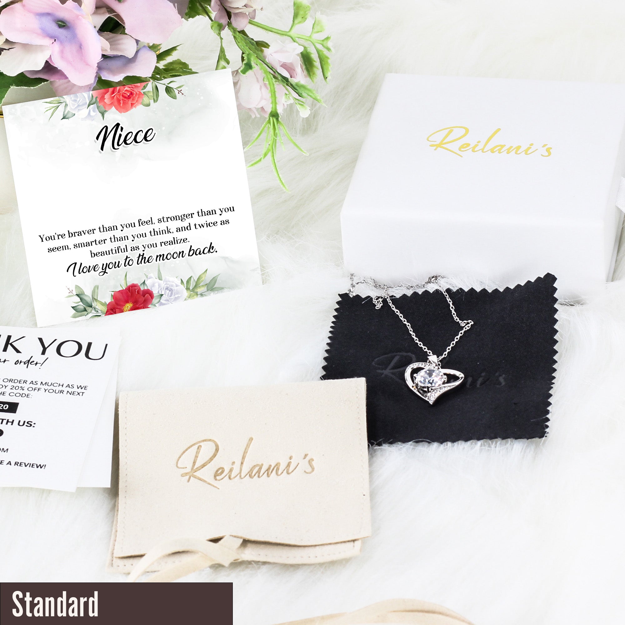 Elegant Personalized Necklace with Inspirational Message Card for Niece – Perfect Handmade Gift with Emotional Touch - Image 4