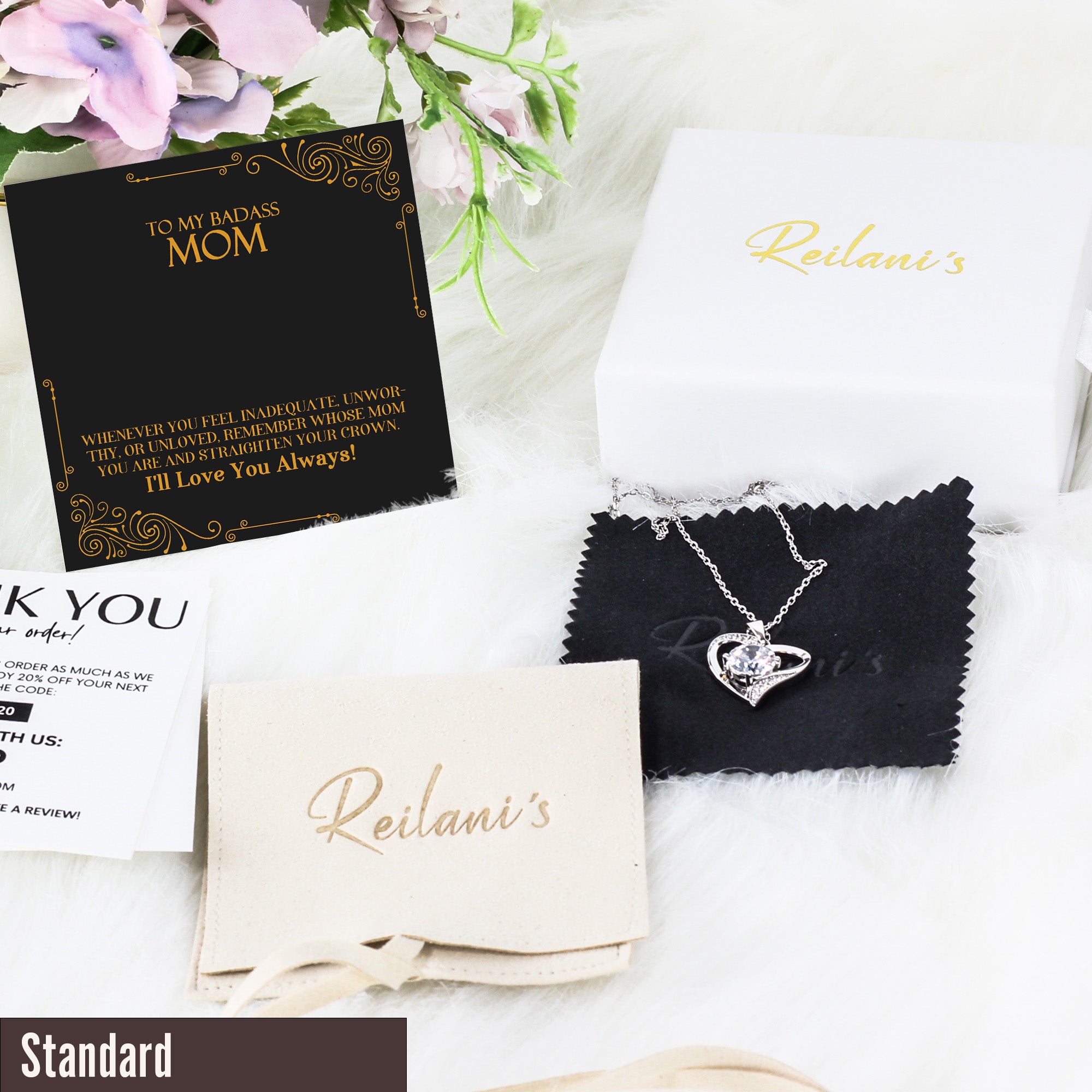 Personalized "To My Badass Mom" Message Card Necklace - Premium Craftsmanship & Emotional Gift for Mother's Day or Birthday - Image 4
