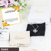 Handmade Knot of Friendship Necklace - Personalized Gift for Best Friends - Sterling Silver with Floral Message Card - Image 4