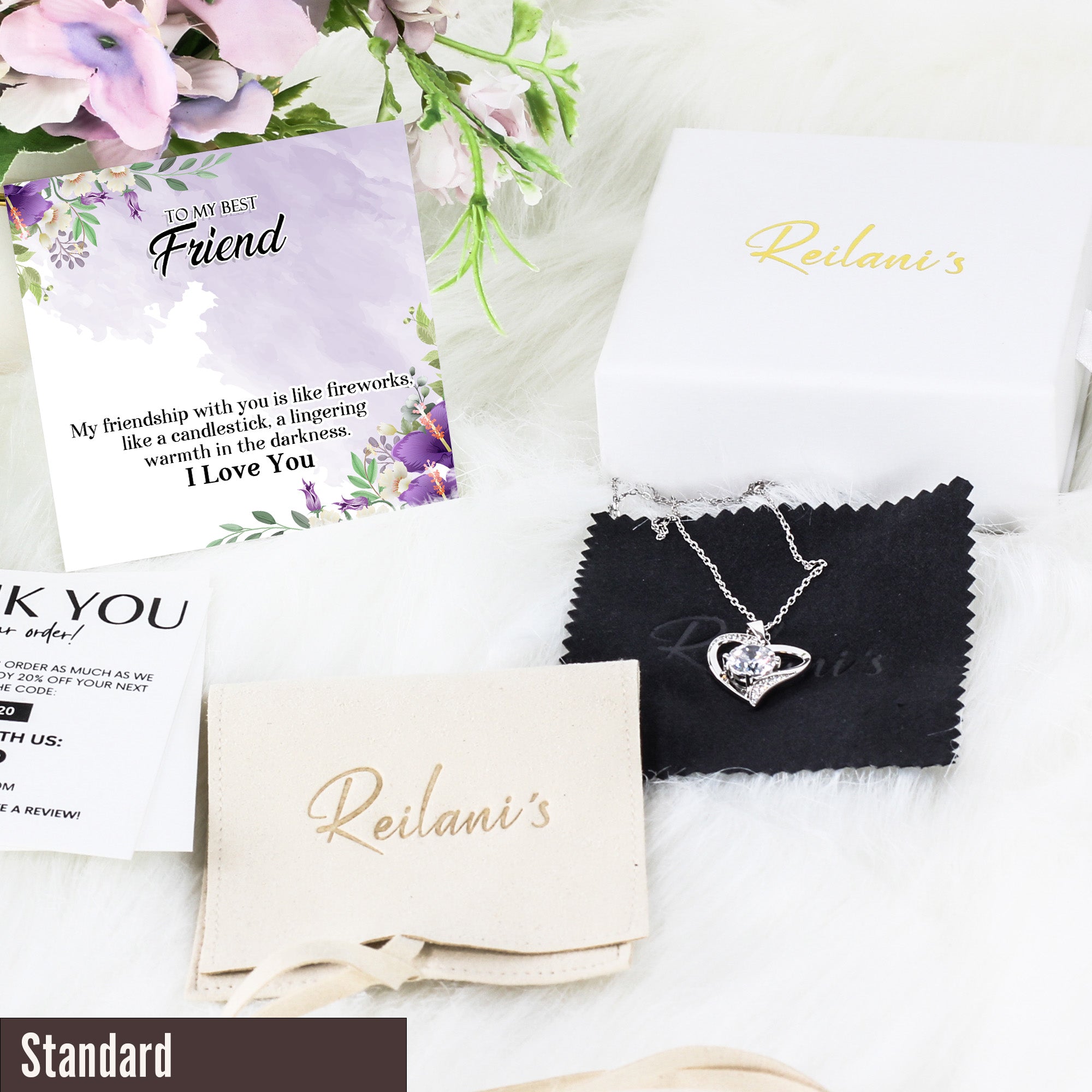 Personalized Sterling Silver Necklace with Message Card for Best Friend – Handcrafted Sentimental Jewelry Gift - Image 4
