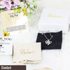 Personalized Message Card Necklace for Boyfriend's Mom – Elegant Silver Knot Design, Perfect Gift for Loved Ones - Image 4