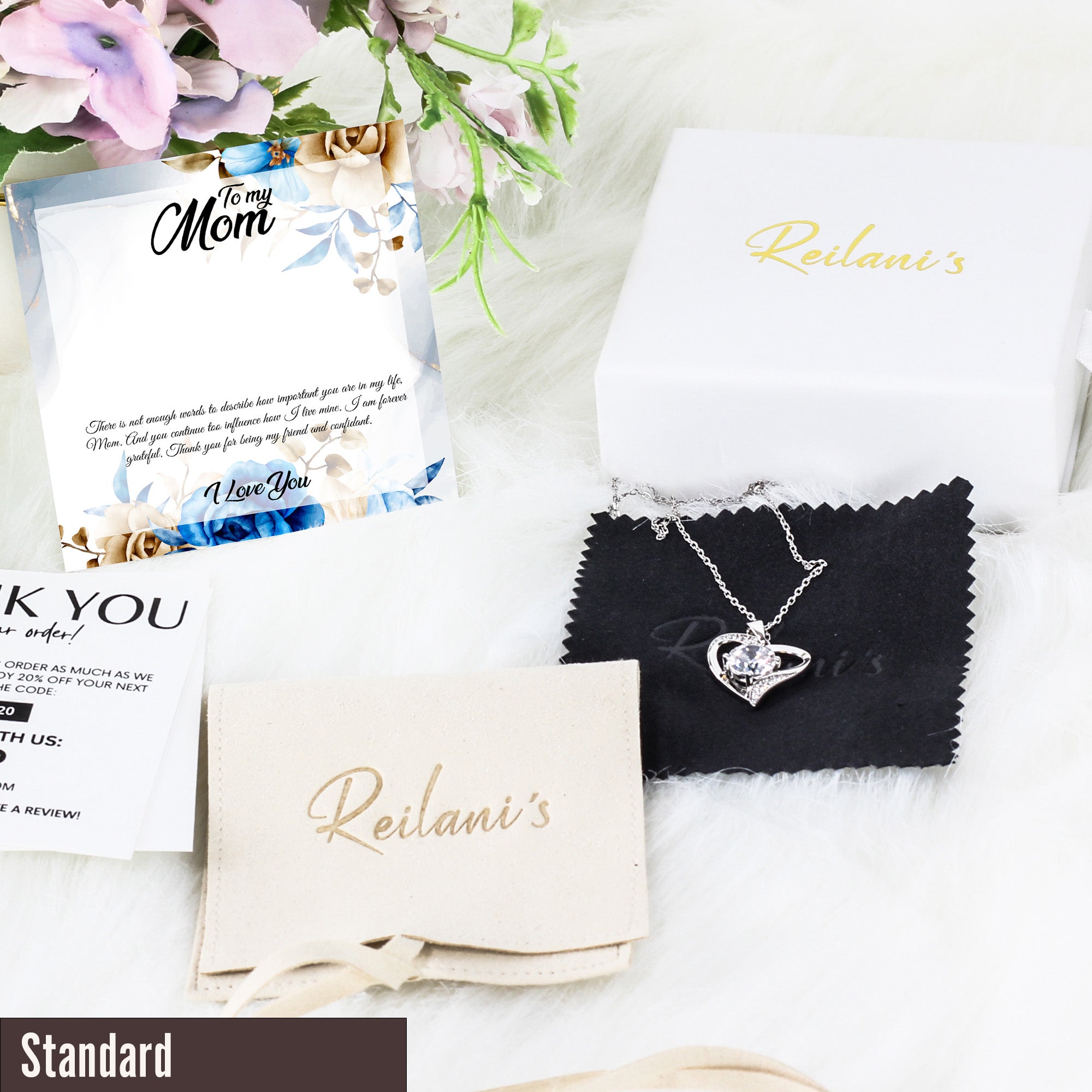 Elegant "To My Mom" Necklace with Heartfelt Message Card - Perfect Personalized Gift for Mother's Day - Image 4