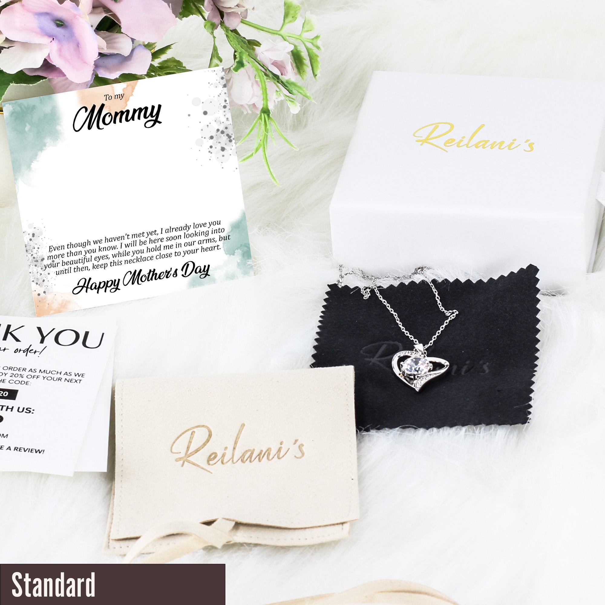 Personalized "To My Mommy" Necklace Gift Set – Sterling Silver Infinity Necklace with Heartfelt Message Card for Mother’s Day - Image 4