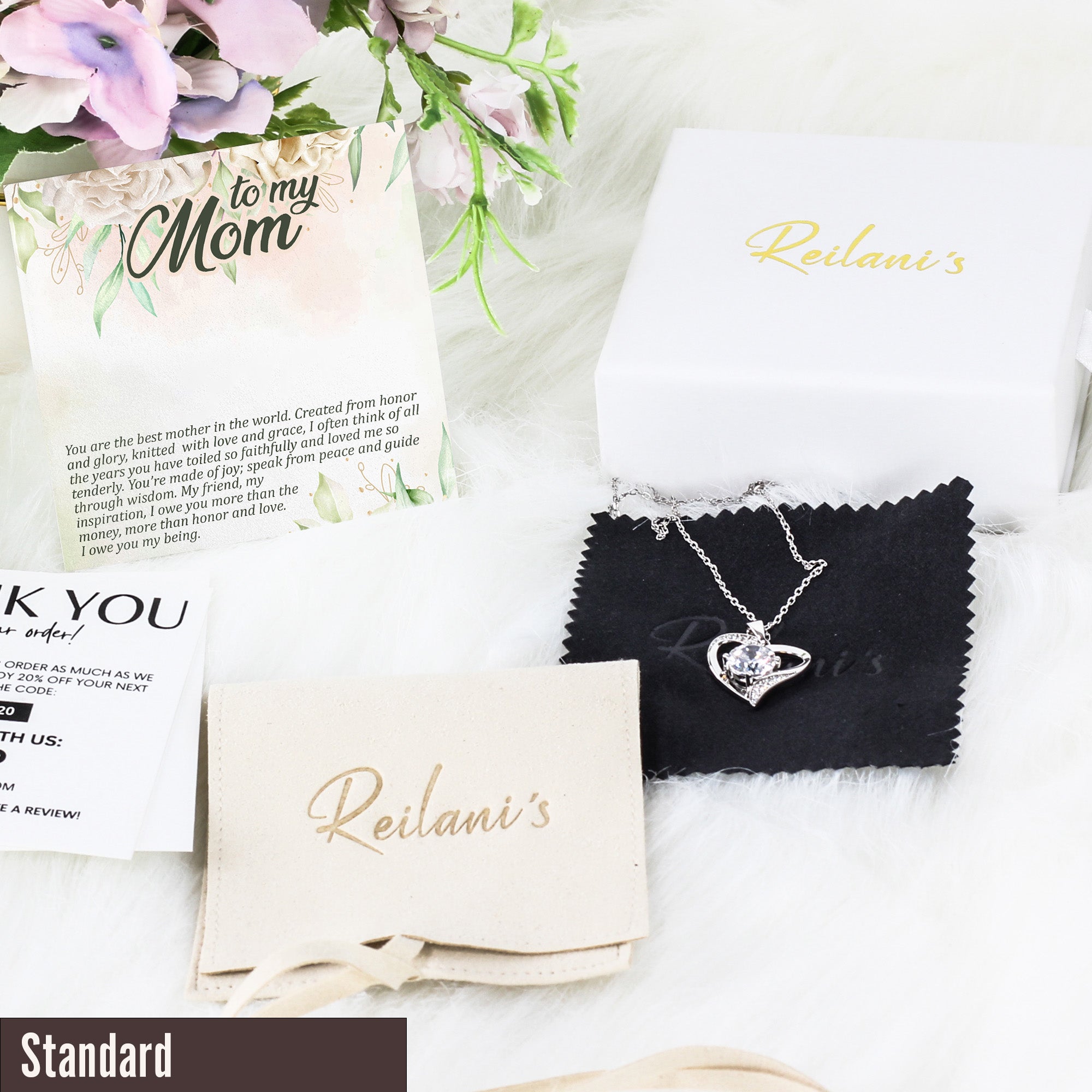 Elegant Personalized Necklace for Mom with Heartfelt Message Card – Perfect Gift for Mother's Day, Birthday, or Just Because - Image 4