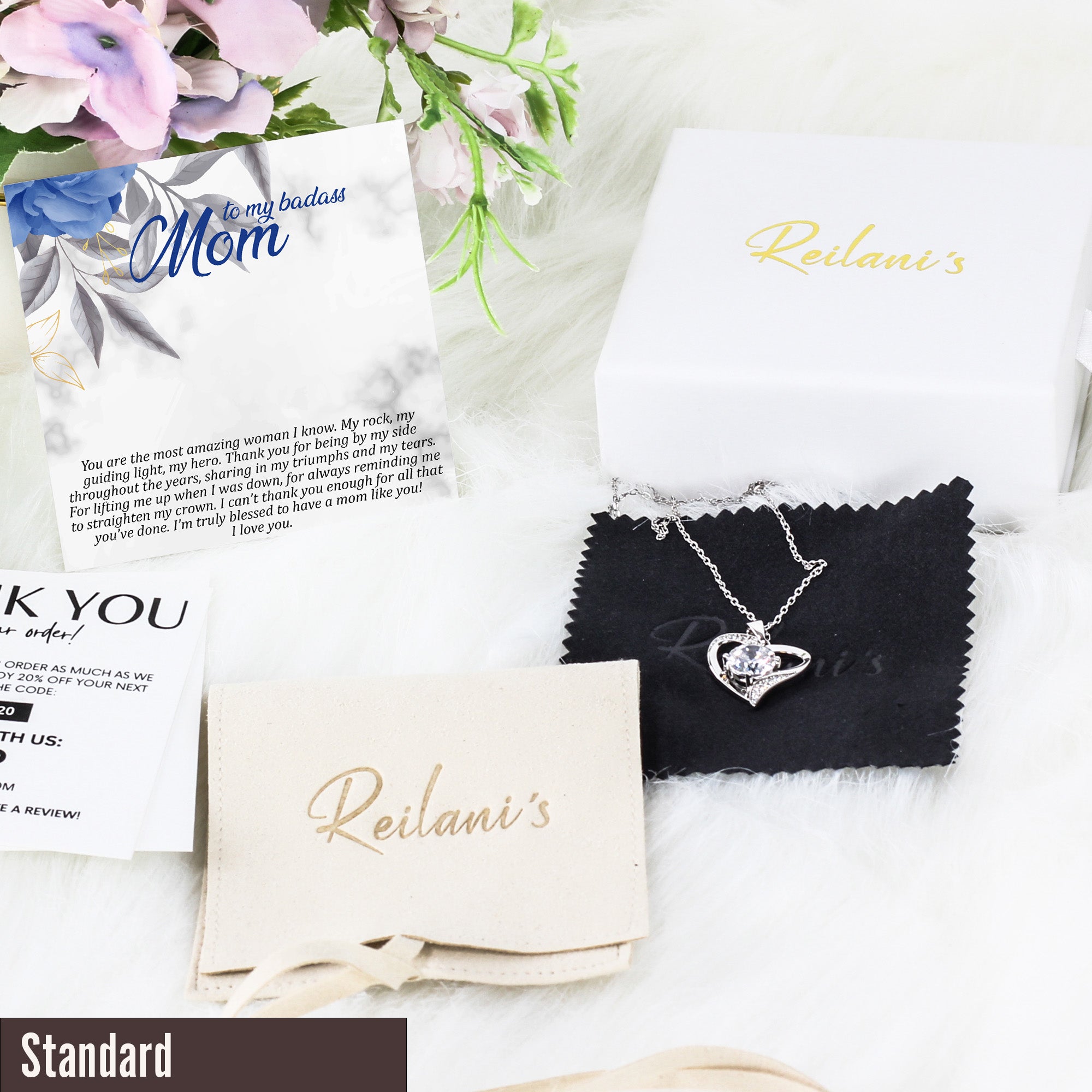 Personalized "To My Badass Mom" Necklace with Heartfelt Message Card - Perfect Mother’s Day or Birthday Gift - Image 4