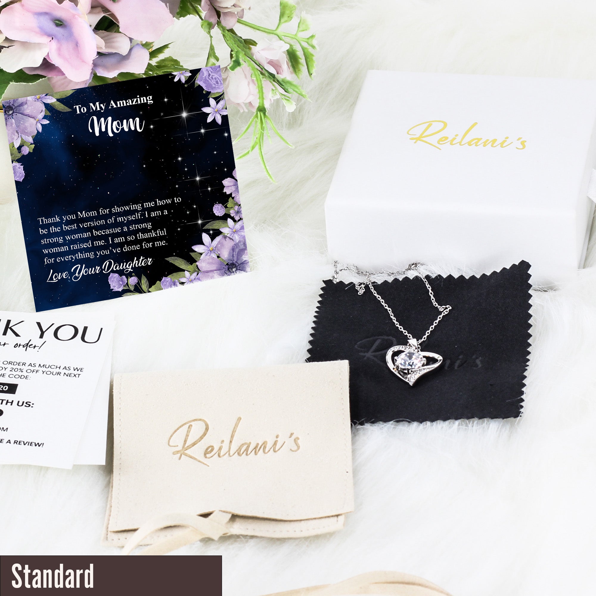 Exquisite Handmade Mom Necklace with Heartfelt Message Card – Perfect Gift for Mother’s Day or Birthday - Image 4