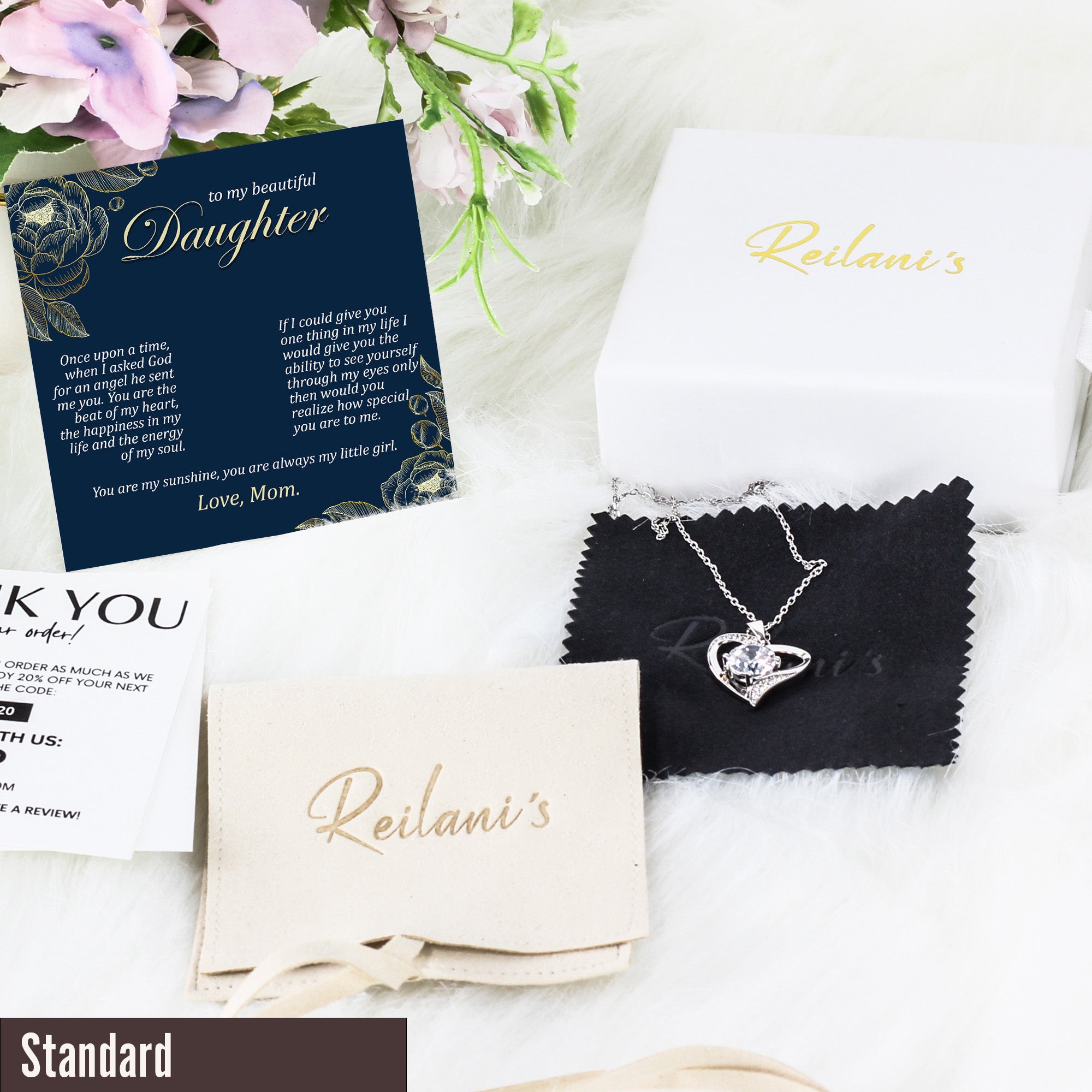 Personalized Mother-Daughter Necklace with Heartfelt Message Card - Perfect for Birthday, Graduation, or Just Because - Image 4