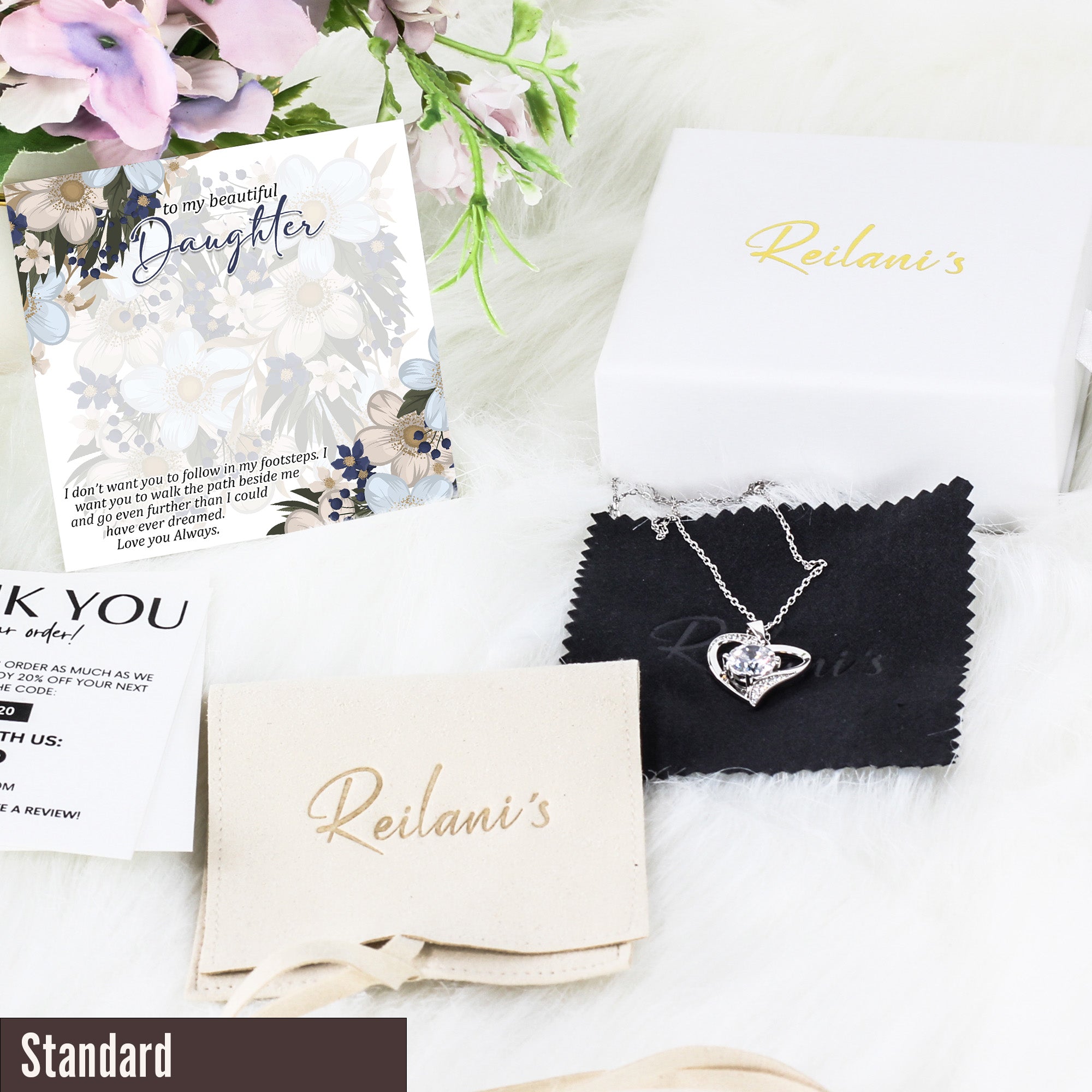 Personalized Daughter Necklace with Inspirational Message Card - Sterling Silver Artisan Knot Pendant - Thoughtful Gift for Any Occasion - Image 4