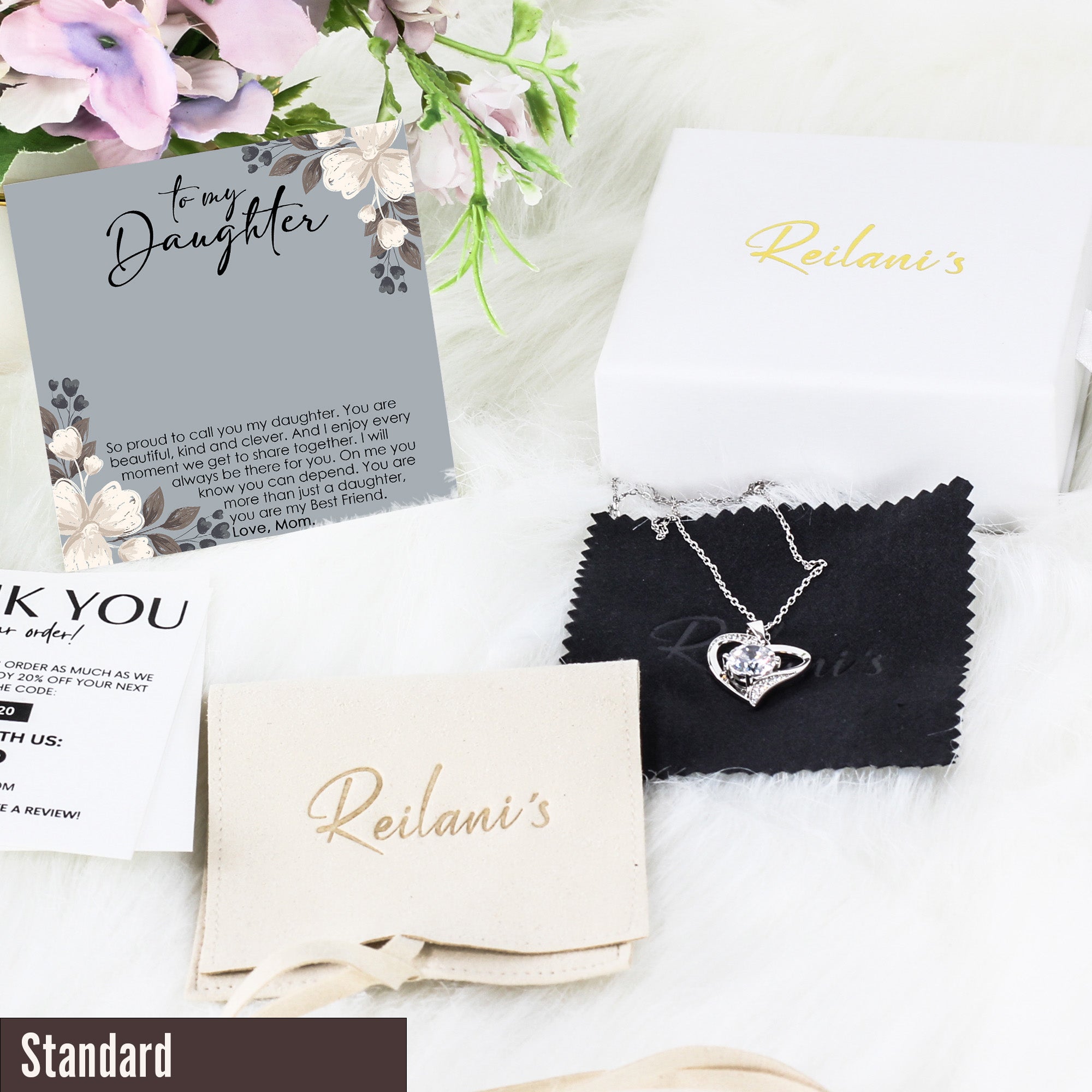 Heartfelt "To My Daughter" Knot Necklace with Personalized Message Card - Perfect Gift for Special Moments - Image 4