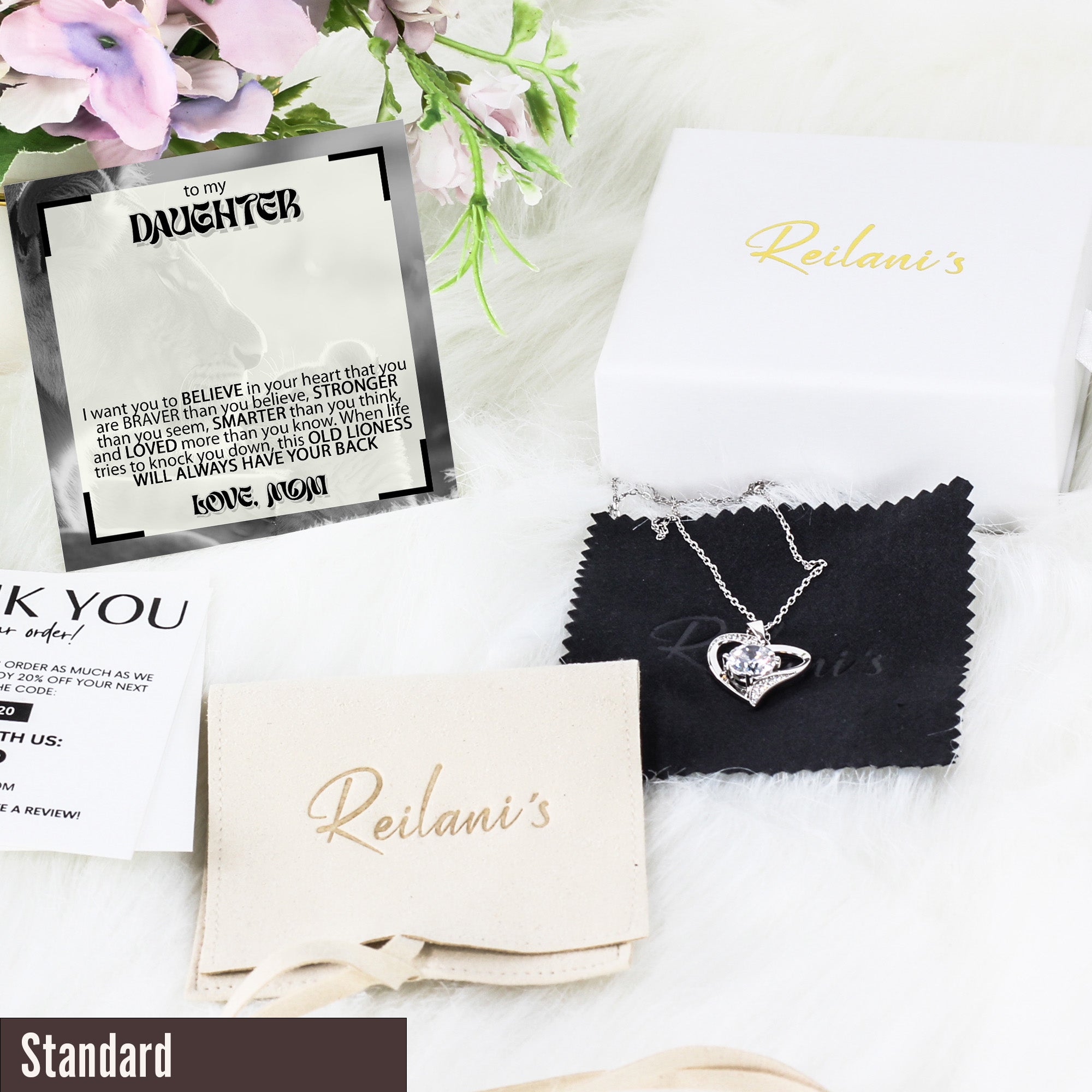 Personalized Sterling Silver Knot Necklace with Heartfelt Message Card – Perfect Gift for Daughter's Special Moments - Image 4