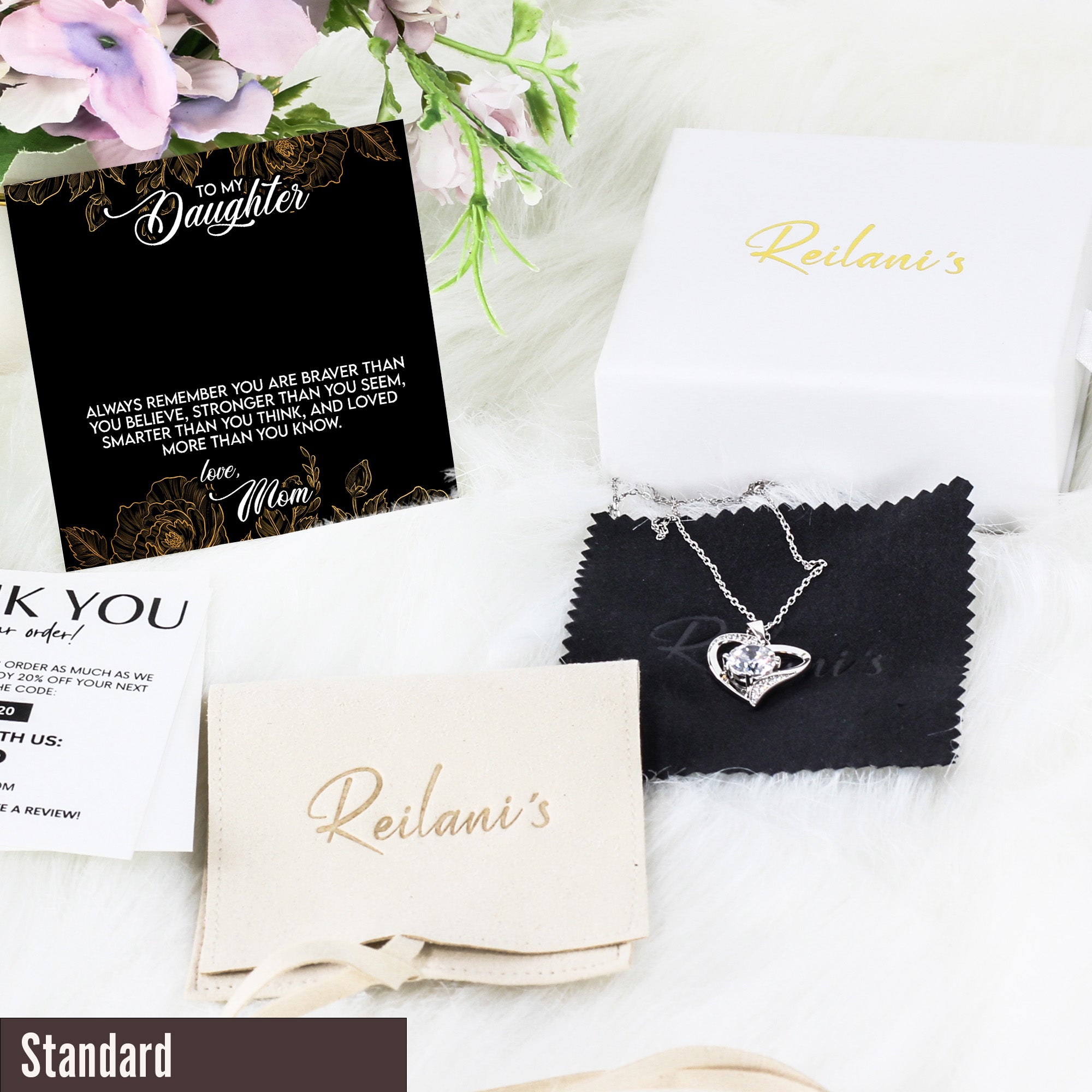 Personalized "To My Daughter" Necklace with Inspirational Message Card - Exquisite Craftsmanship and Sentimental Gift for Special Occasions - Image 4