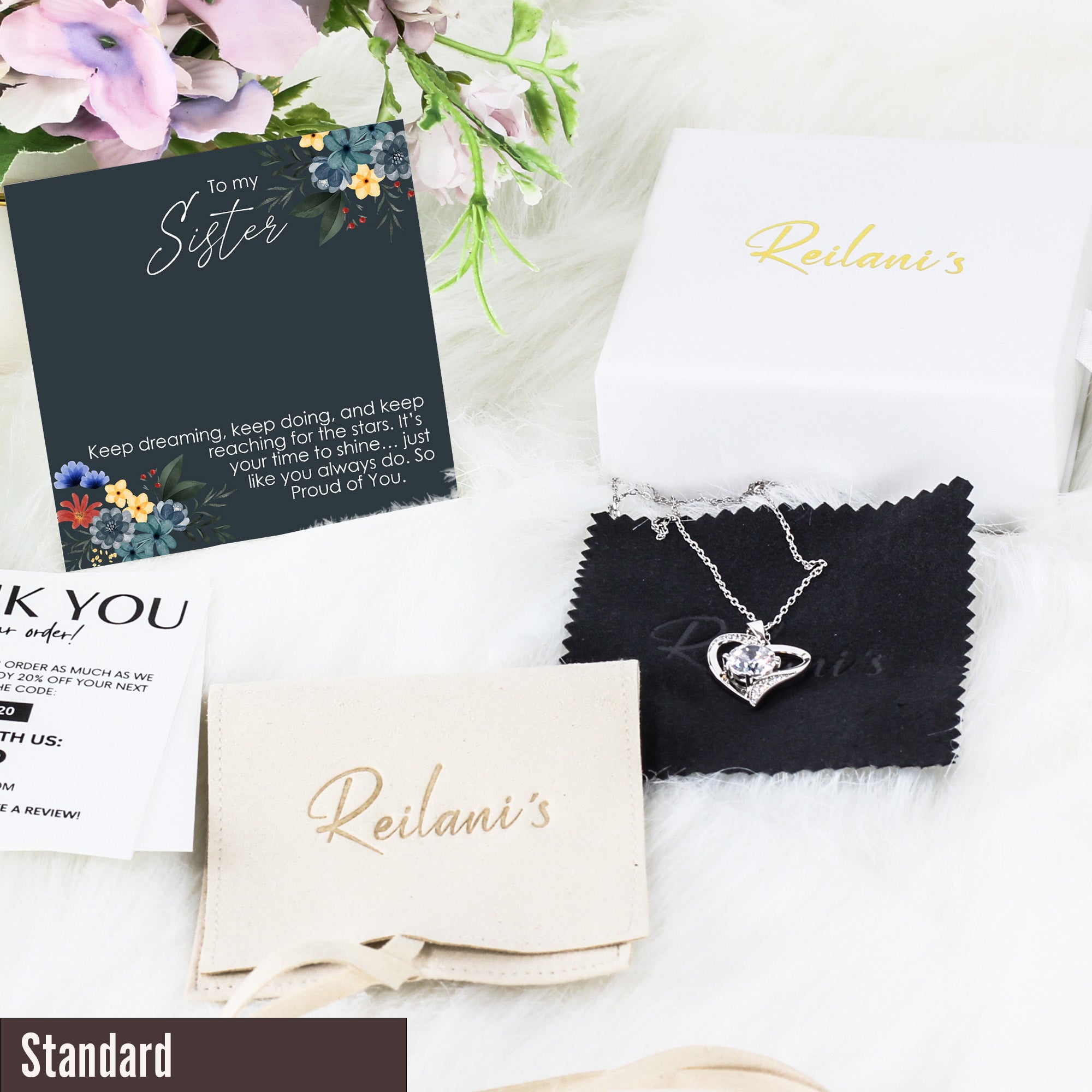 Personalized Sister Knot Necklace with Inspirational Message Card – Elegant Jewelry Gift for Special Occasions - Image 4
